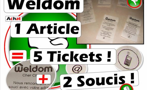Weldom 1 article donne 70cm de ticket de caisse - Collecte Mail et tel portable