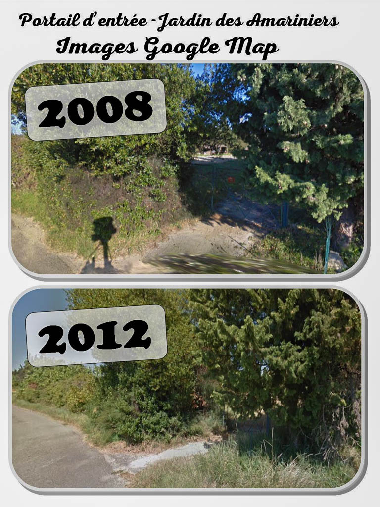 Portail chemin des Amariniers - googleMap - 2008 et 2012