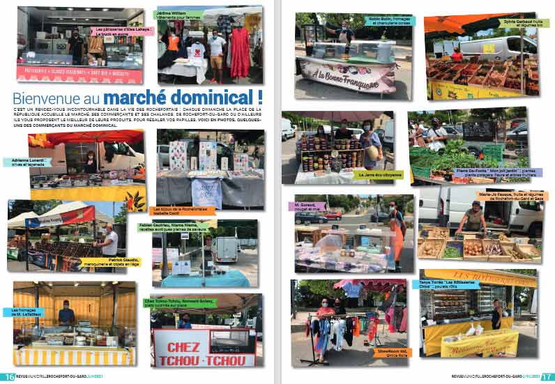 Marché Dominical de Rochefort du Gard_revue juin 2021-association la JARRE eco citoyenne