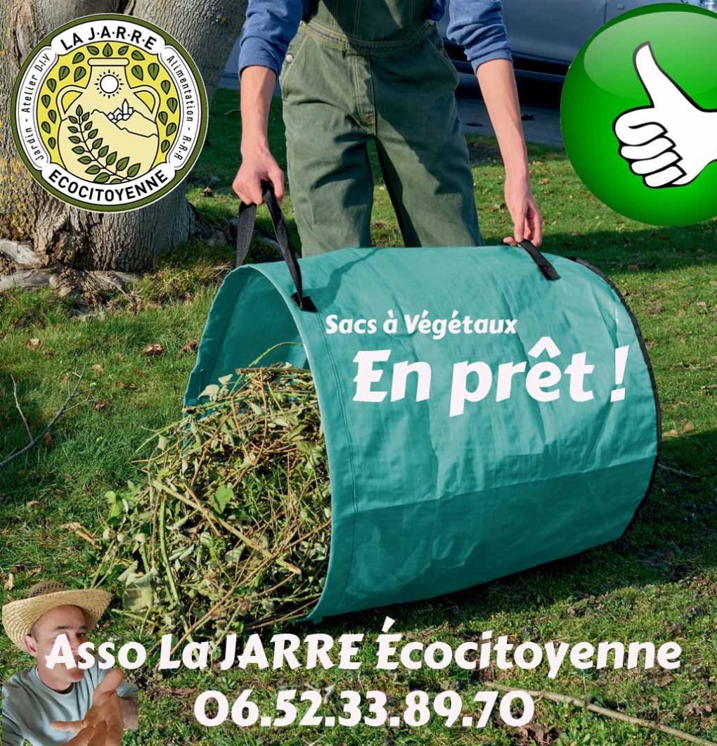 sac à végétaux association La JARRE Écocitoyenne