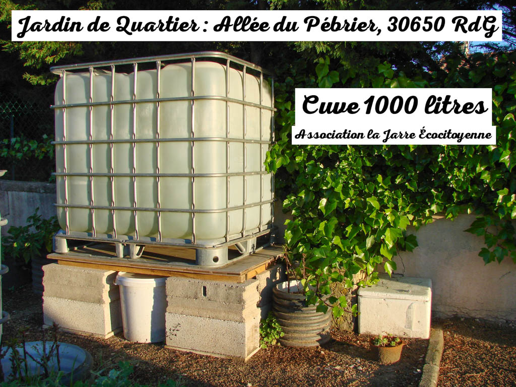 Nouvelle cuve de 1000 litres – Merci Éric !