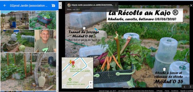 GOOGLE MAP - Référencement des jardins partagés - association la jarre écocitoyenne - octobre 2017