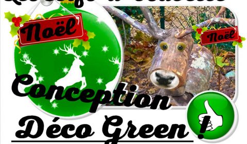 cerf de Noël Déco Green - Atelier recyclage et réemploi - association la JARRE Écocitoyenne