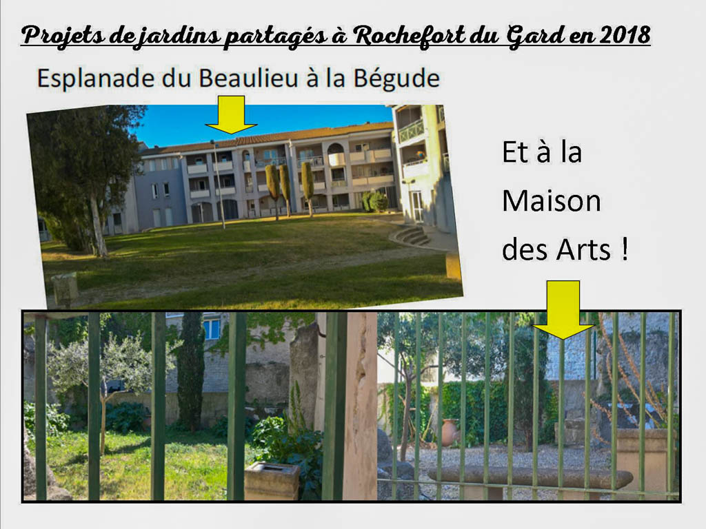 2 projets de jardins partagés à Rochefort du Gard en 2018 - Conseil Municipal des Jeunes élus