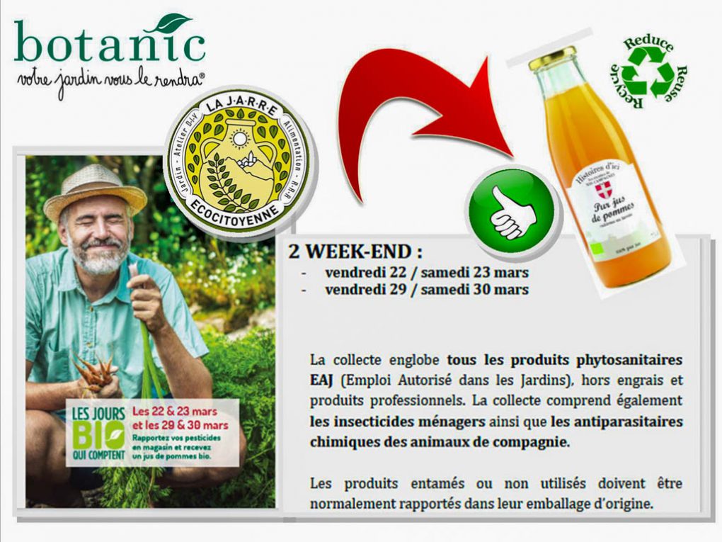 Visite de la jardinerie avec DavidZ plus collecte de pesticides - 23 et 30 Mars 2019