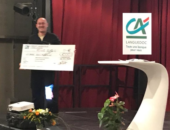DavidZ - Réception du chèque de 1000€ du Crédit Agricole - Ensemble pour un développement responsable