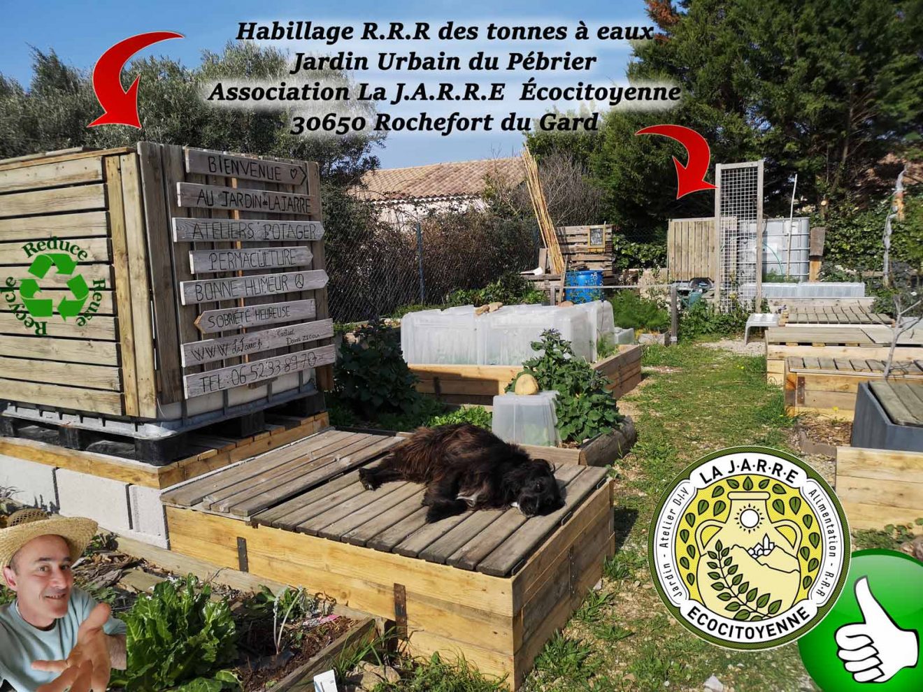 Habillage-des-2-cuves-à-eaux-jardin-urbain-Pébrier-Association-la-jarre-30650-rochefort-du-Gard