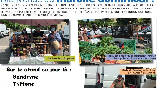 La JARRE au Marché dominical de Rochefort du Gard