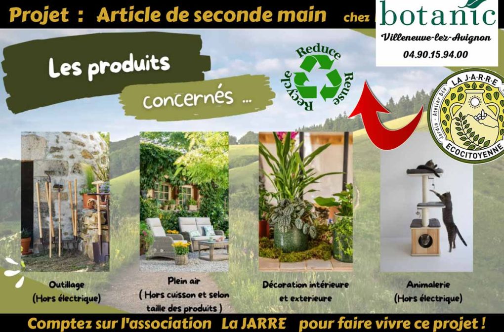 quels articles de seconde main botanic®_asso la JARRE