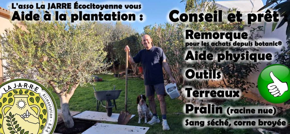 Aide à la plantation - Asso La JARRE - remorque transport amendement prêt d'outils