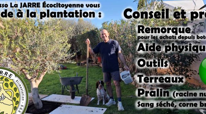 Aide à la plantation - Asso La JARRE - remorque transport amendement prêt d'outils