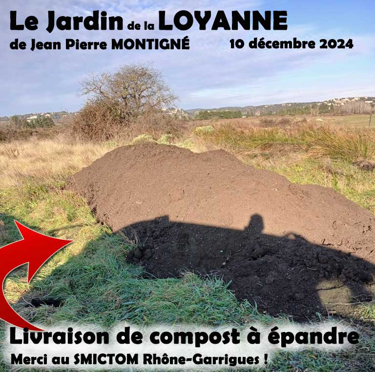 Livraison de compost au profit de la parcelle du Jardin de la LOYANNE chez Jean-Pierre_asso La JARRE