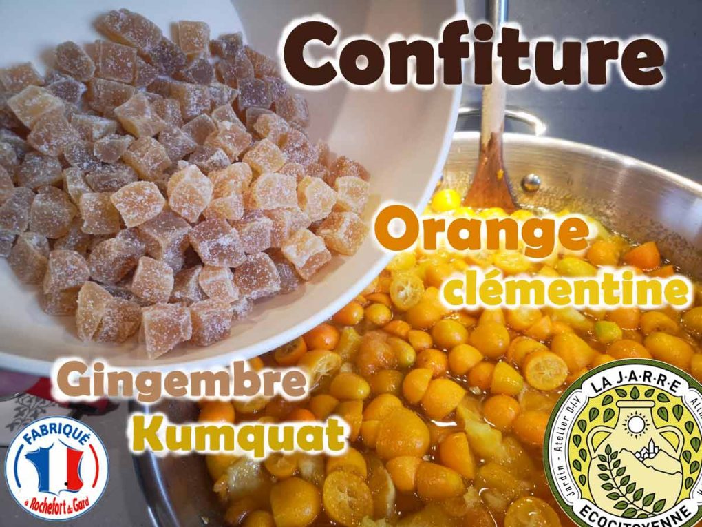 Confiture Orange clémentine Kumquat Gingembre_association La JARRE