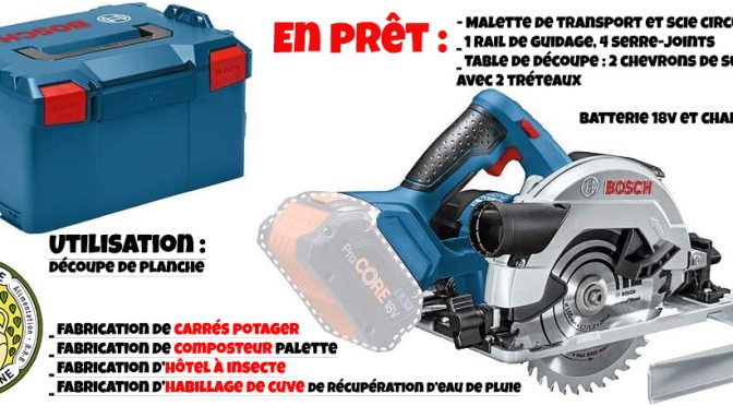Scie circulaire sans fil Bosch (en prêt)