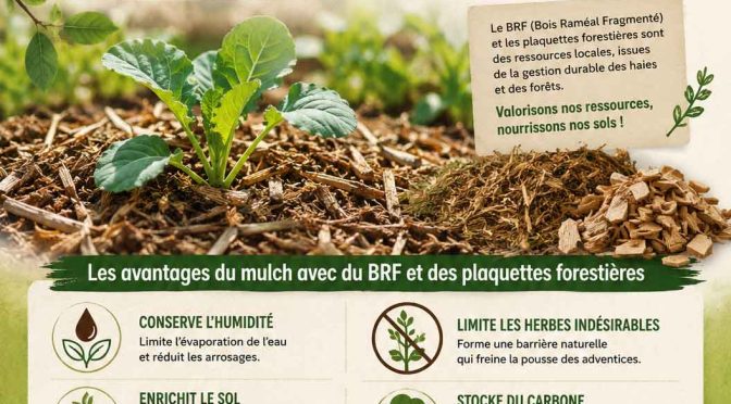 Affiche-BRF-Plaquettes Forestieres : Entreprise Donnadieu et L'association La Jarre écocitoyenne à Rochefort-du-Gard